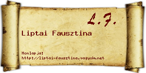 Liptai Fausztina névjegykártya